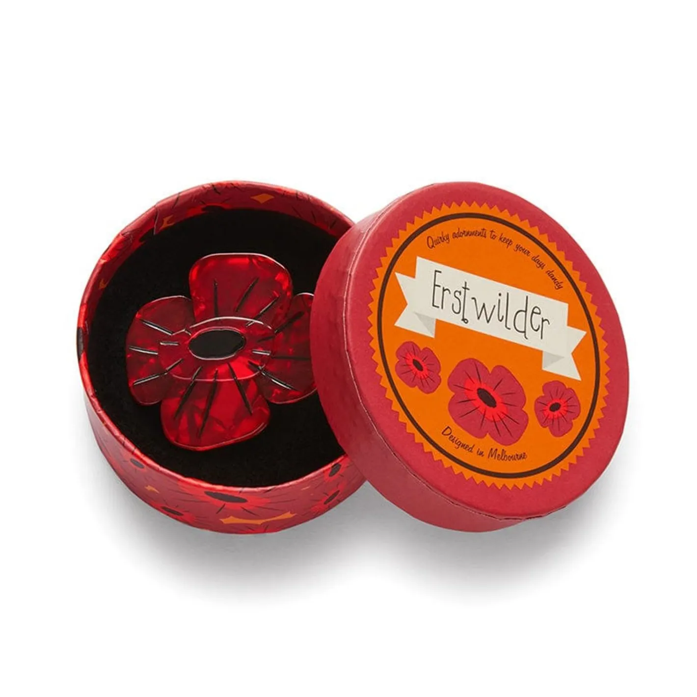 Erstwilder Remembrance Poppy Mini Brooch^ Brooches