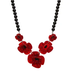 Erstwilder Remembrance Poppy Necklace^ Necklaces