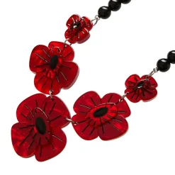Erstwilder Remembrance Poppy Necklace^ Necklaces