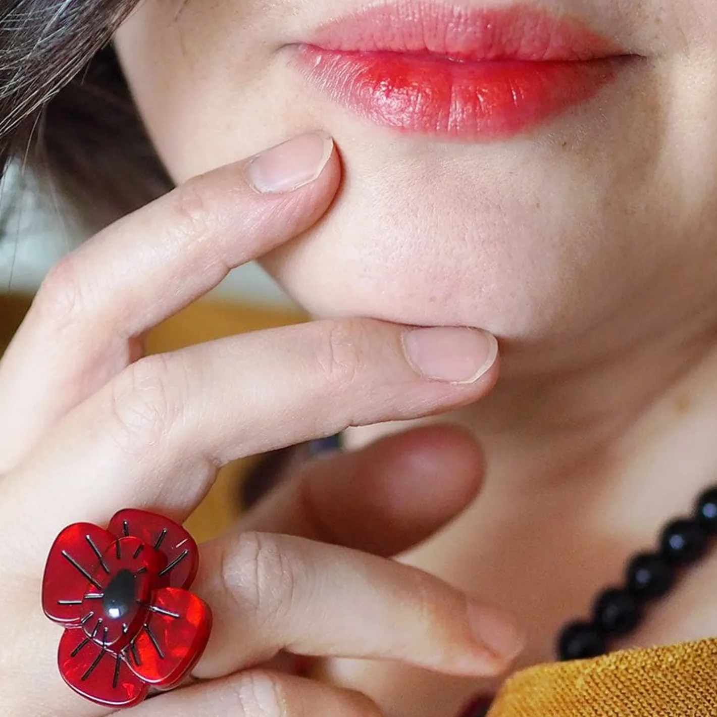 Erstwilder Remembrance Poppy Ring^ Rings