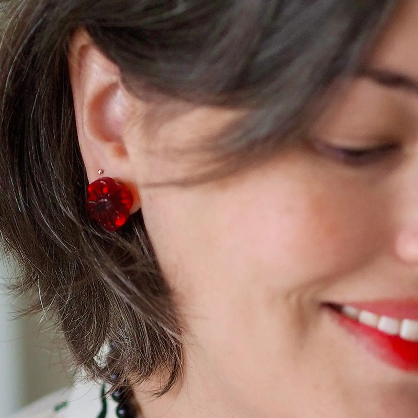 Erstwilder Remembrance Poppy Stud Earrings^ Earrings