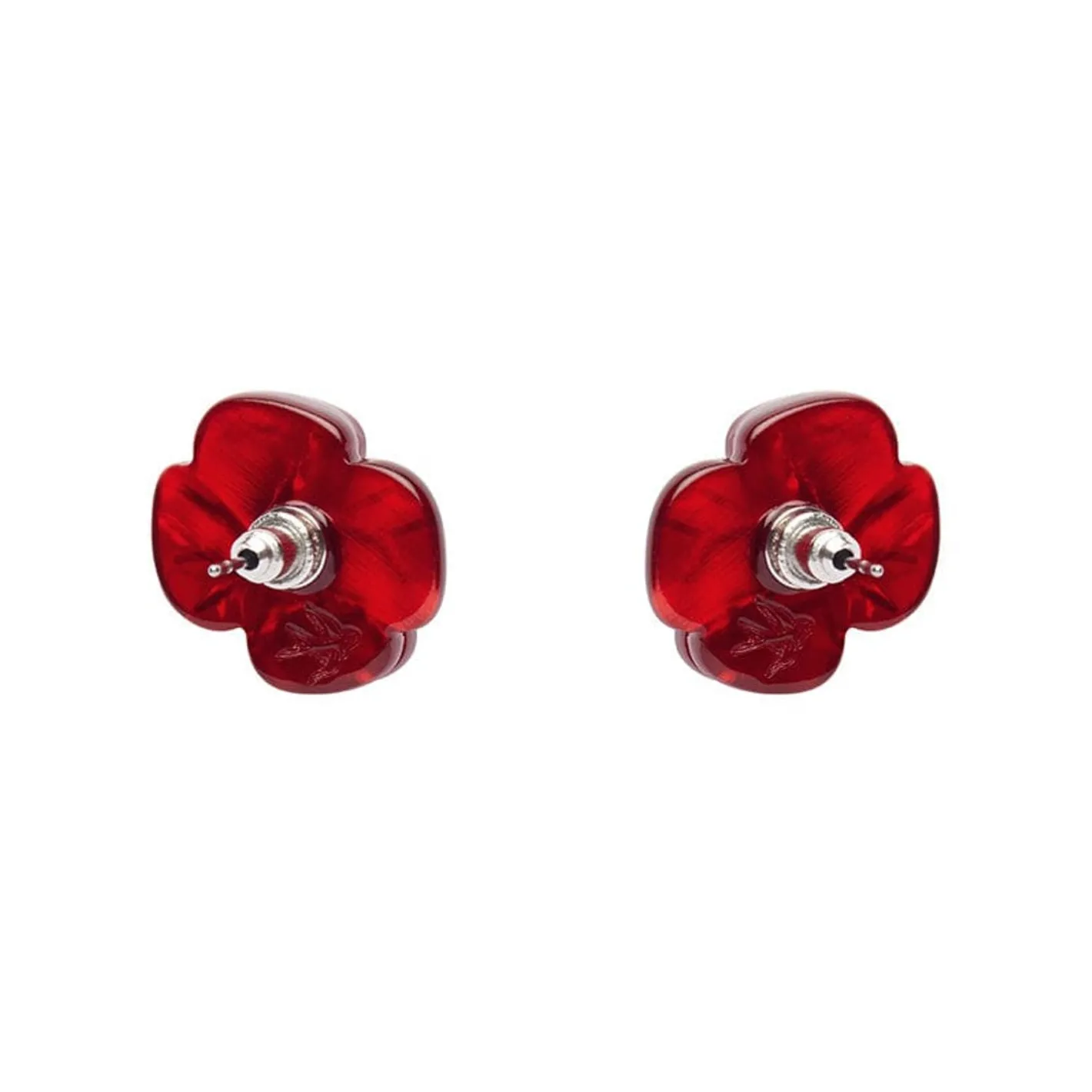 Erstwilder Remembrance Poppy Stud Earrings^ Earrings