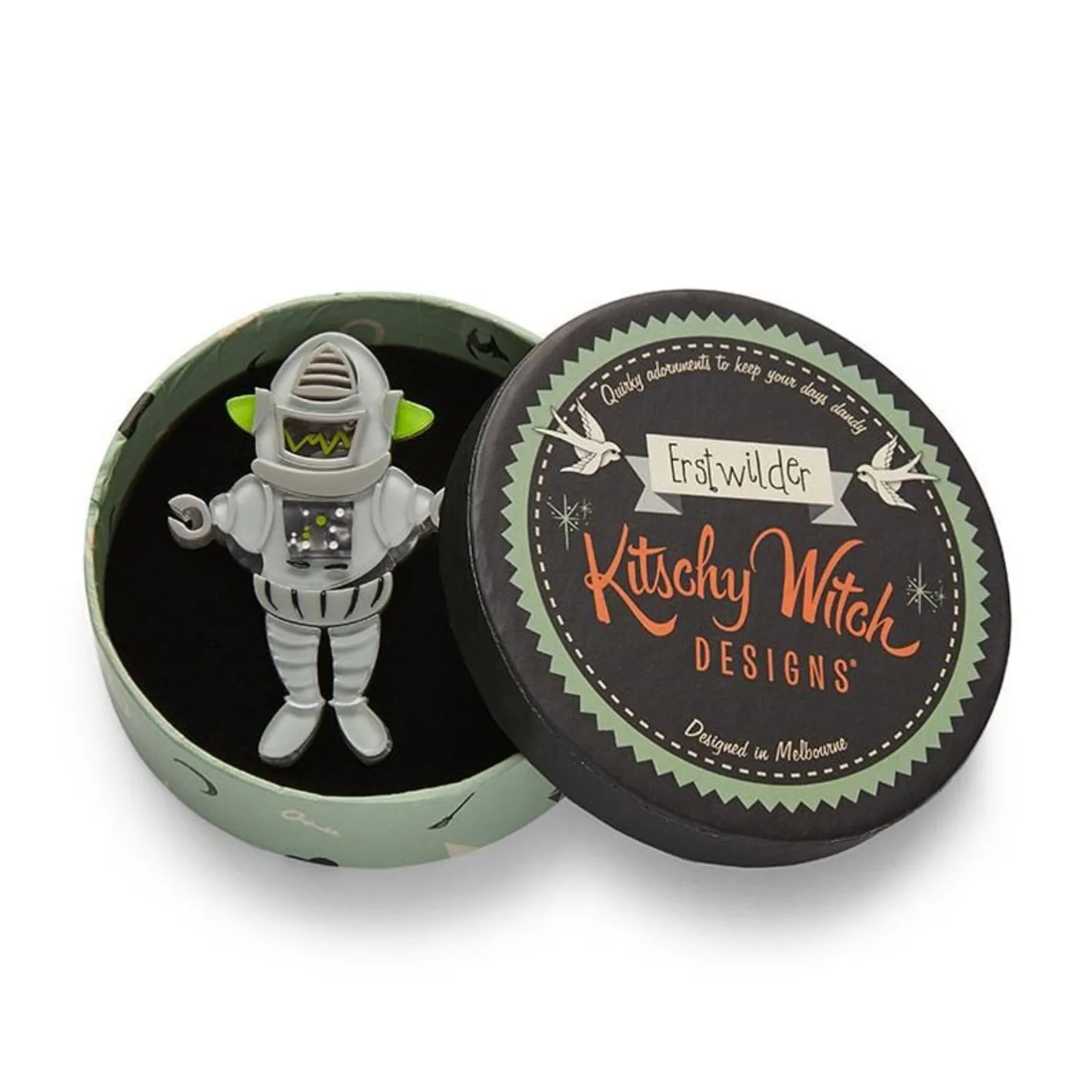 Erstwilder Robert The Rational Robot Brooch^ Brooches