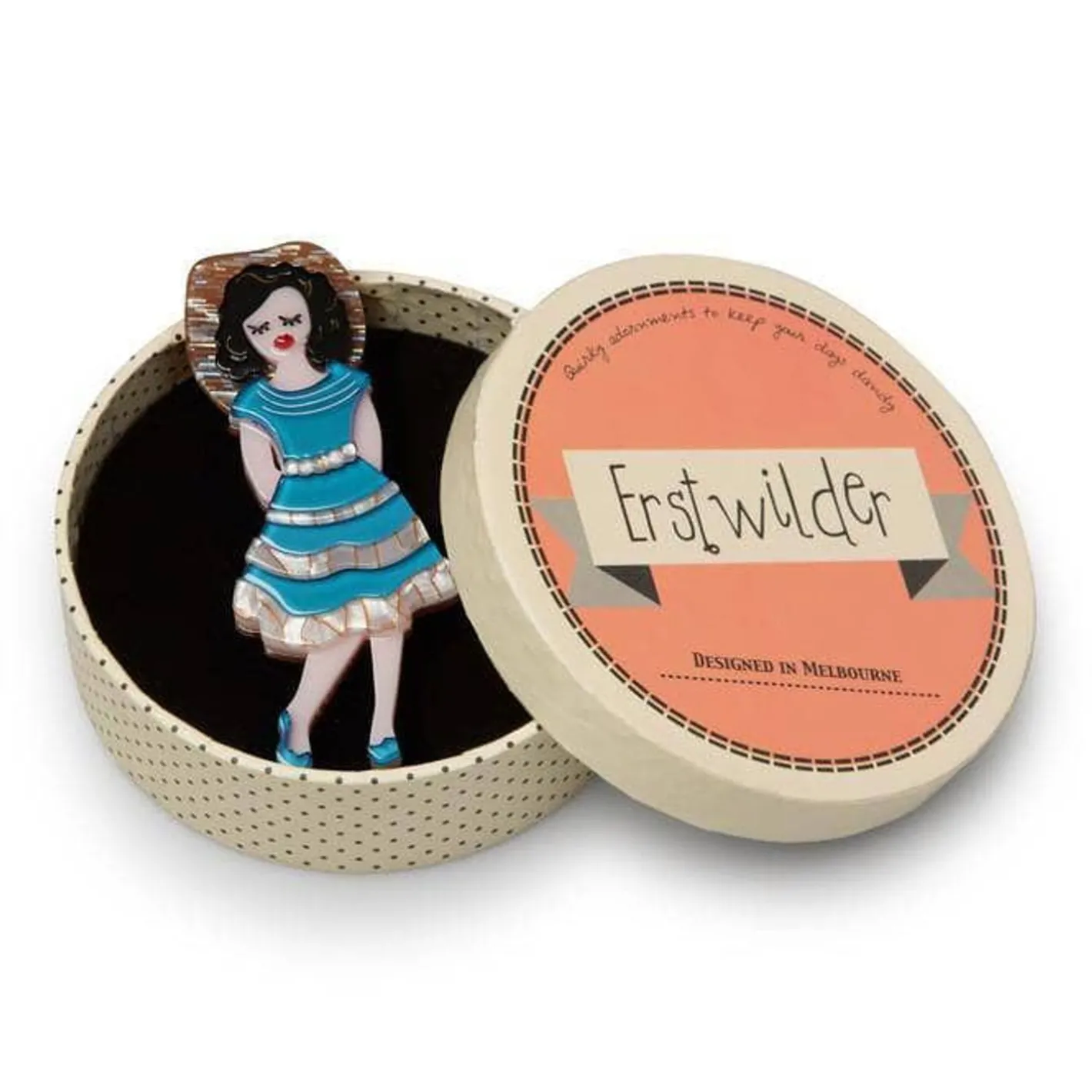Erstwilder Rockabilly Queen Brooch^ Brooches