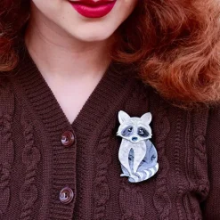 Erstwilder Rocket'S Riot Raccoon Brooch^ Brooches