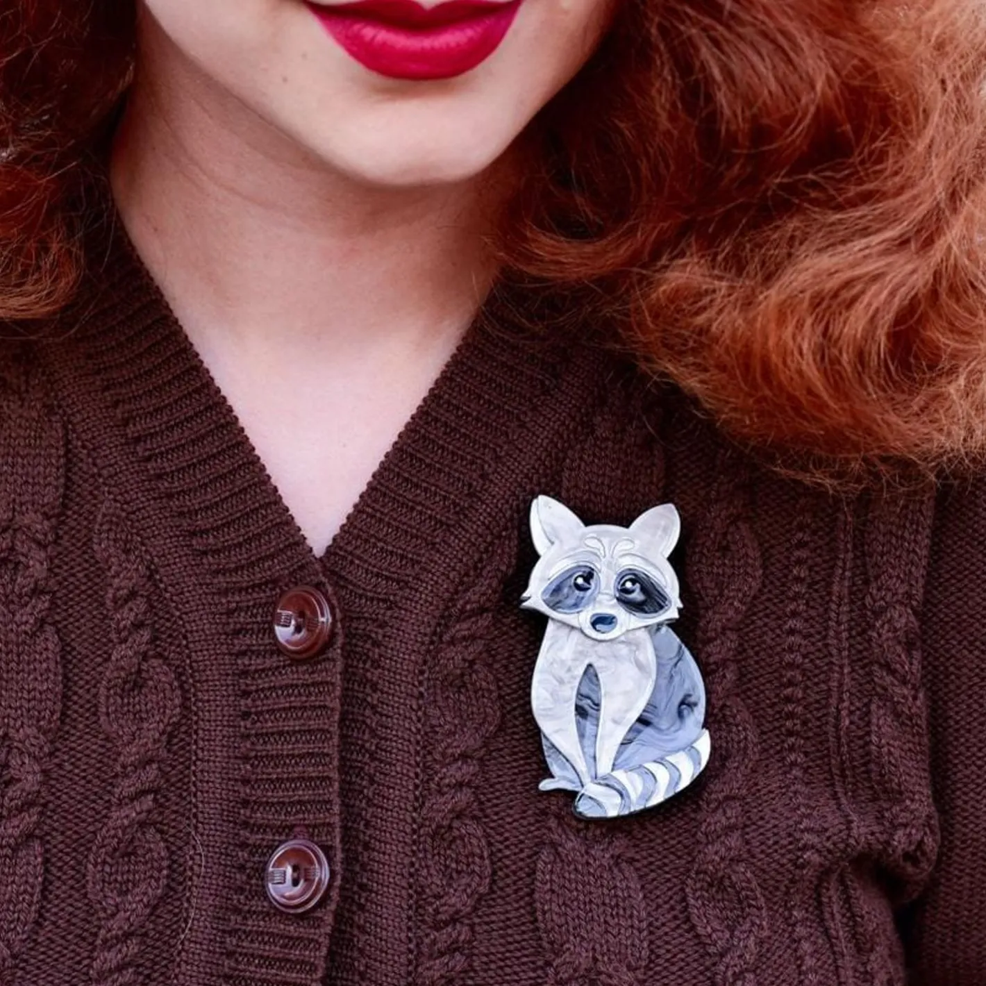 Erstwilder Rocket'S Riot Raccoon Brooch^ Brooches