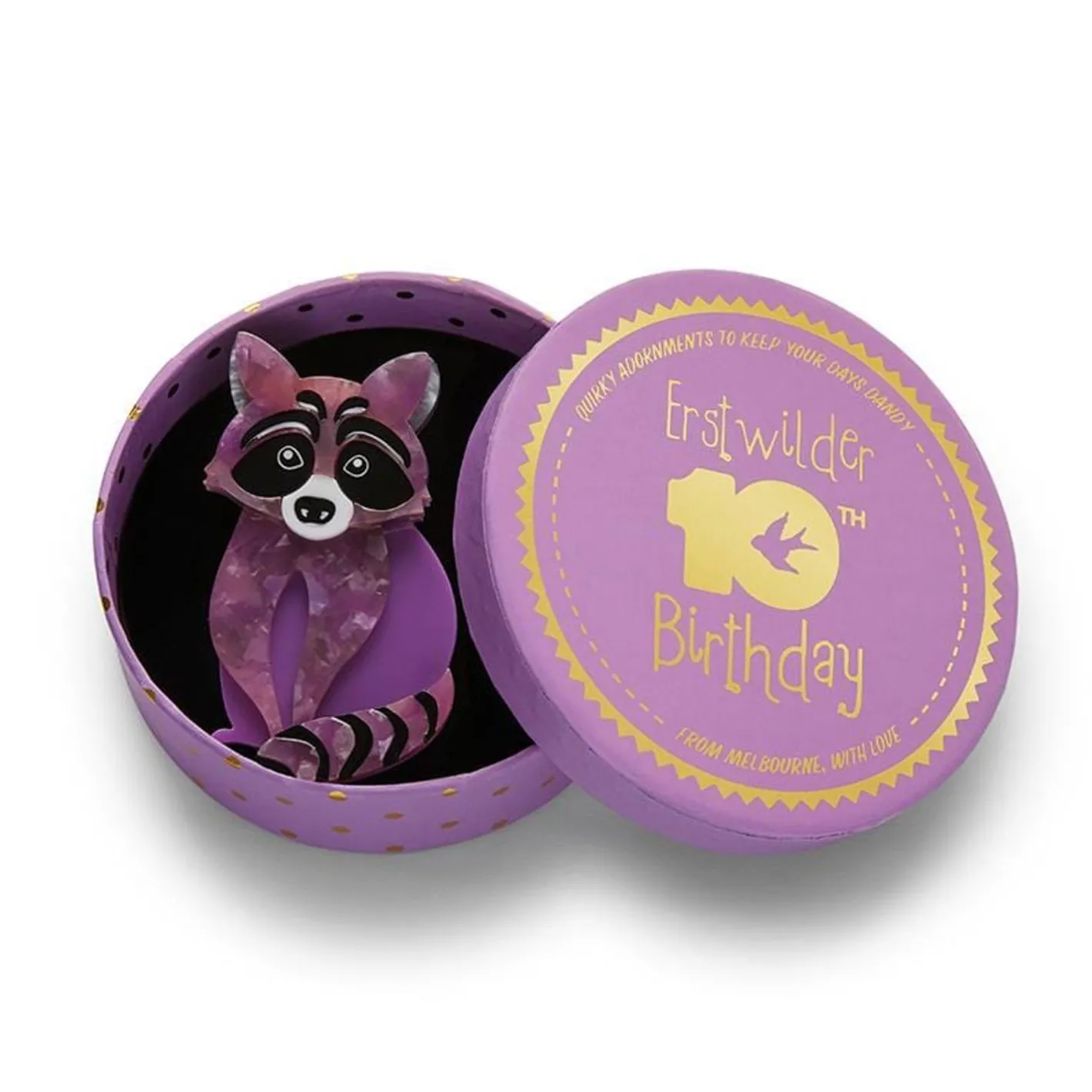 Erstwilder Rocket'S Riot Raccoon Brooch^ Brooches