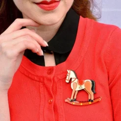 Erstwilder Rocking Reminiscence Horse Brooch^ Brooches