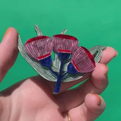 Erstwilder Ruby Red-Flowering Gum Brooch^ Brooches