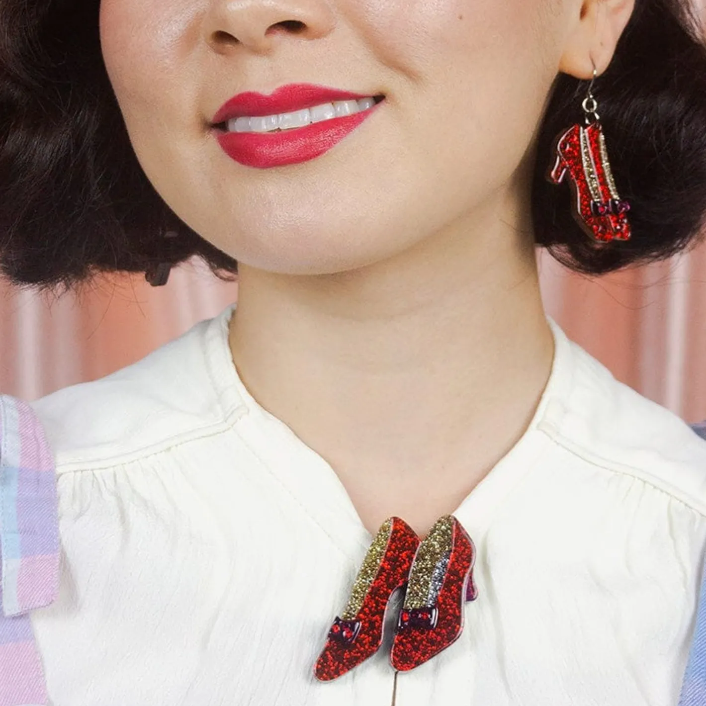 Erstwilder Ruby Slippers Brooch^ Brooches