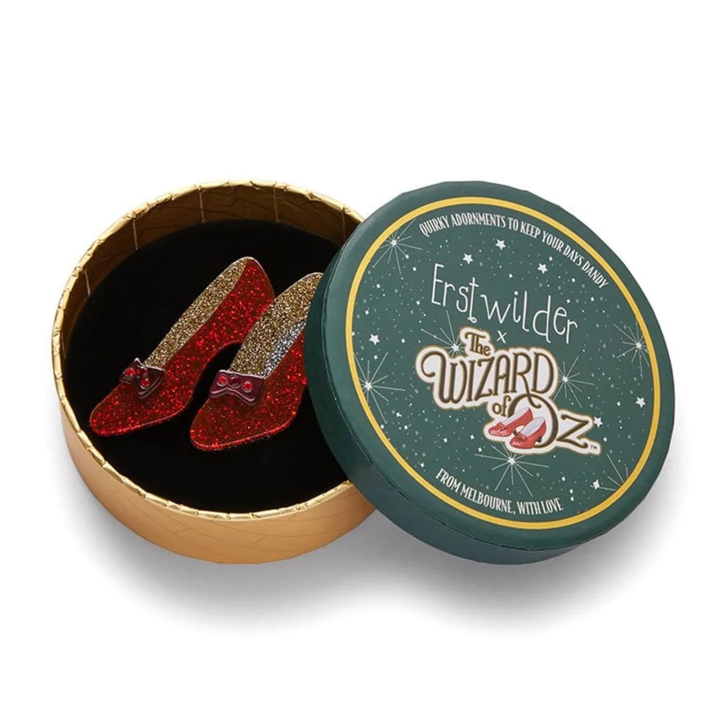 Erstwilder Ruby Slippers Brooch^ Brooches