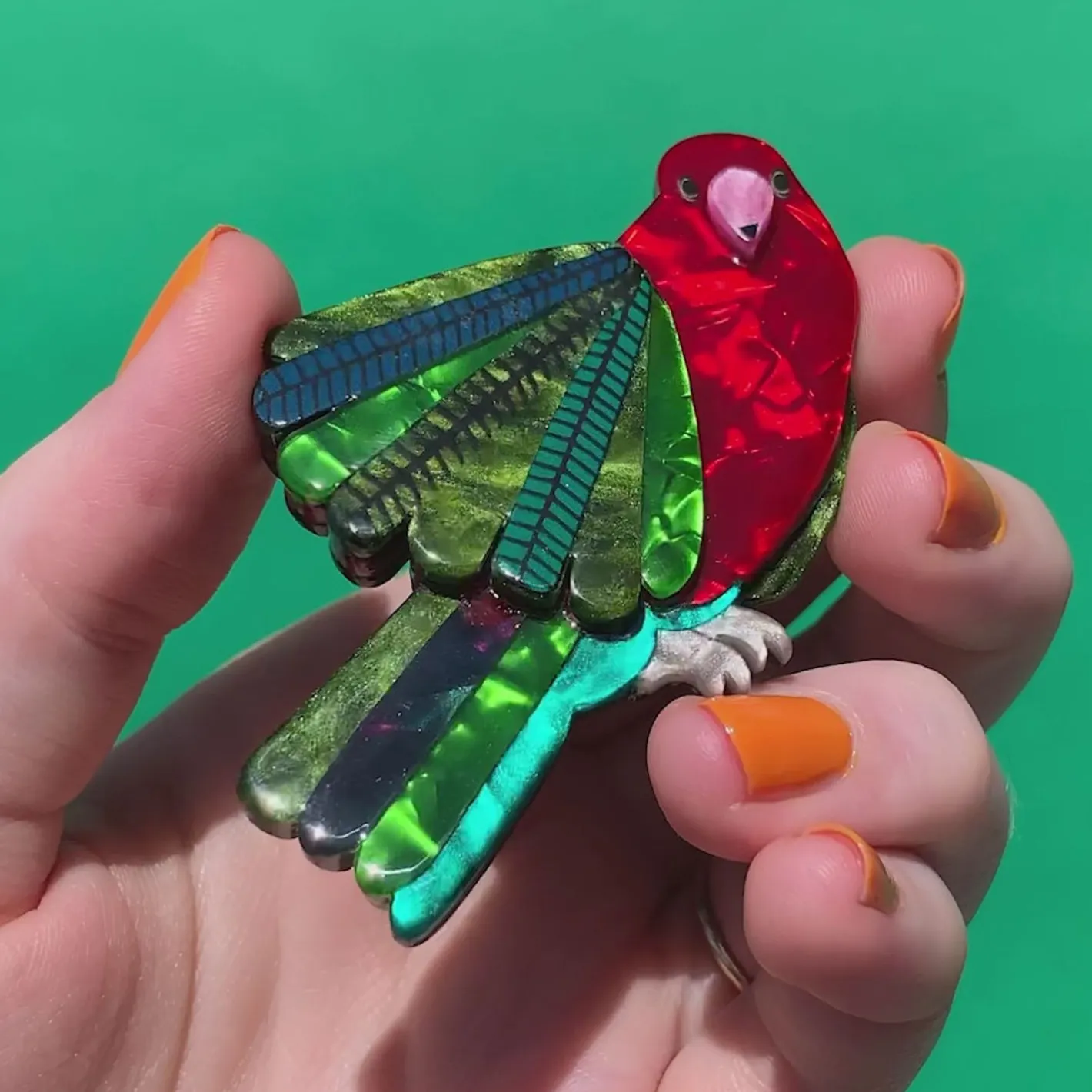 Erstwilder Scarlet Sovereign Brooch^ Brooches
