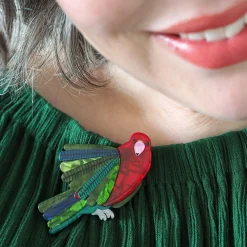 Erstwilder Scarlet Sovereign Brooch^ Brooches