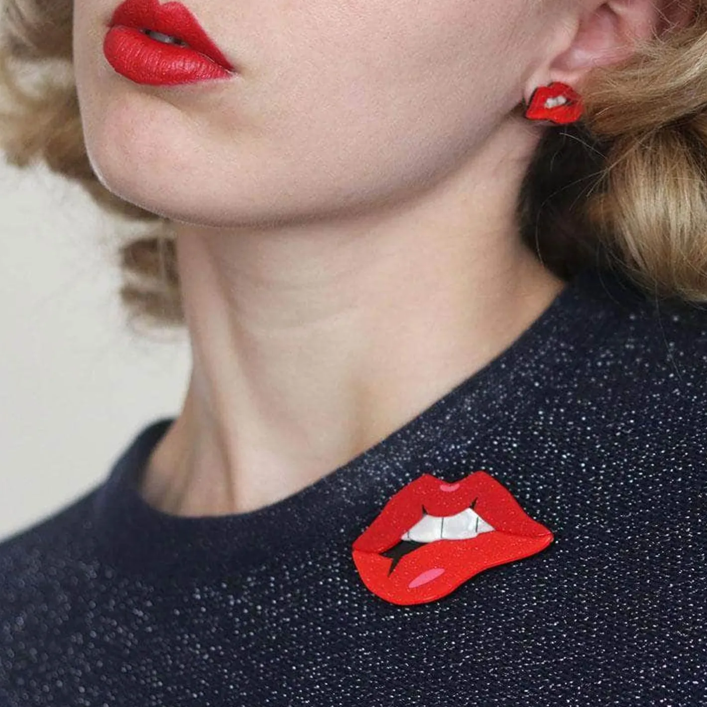 Erstwilder Science Fiction Lips^ Brooches