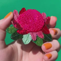 Erstwilder Shady Lady Red Brooch^ Brooches