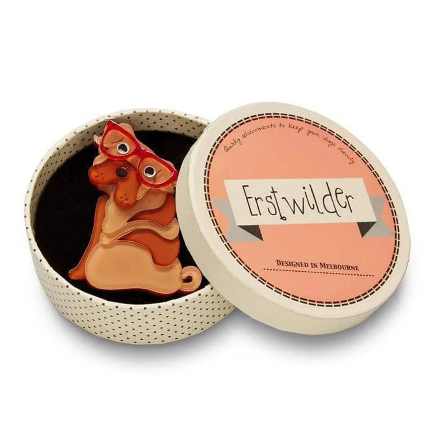 Erstwilder Shi-Ping The Shar Pei Dog Brooch^ Brooches