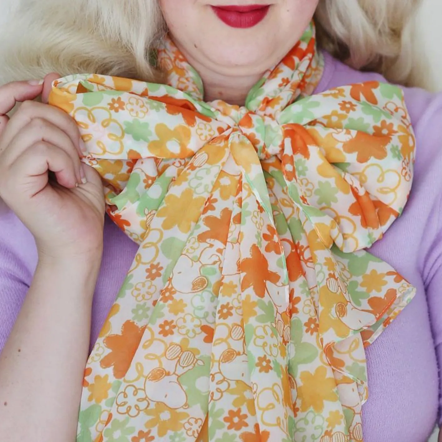 Erstwilder Snoopy Floral Large Neck Scarf^ Scarves