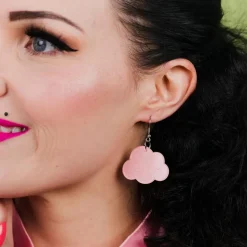 Erstwilder Solid Cloud Glitter Resin Drop Earrings - Pink^ Essential Earrings