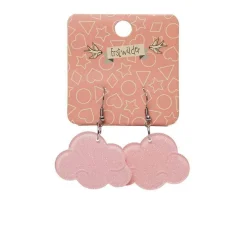 Erstwilder Solid Cloud Glitter Resin Drop Earrings - Pink^ Essential Earrings