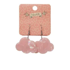 Erstwilder Solid Cloud Solid Glitter Resin Drop Earrings - Pink^ Essential Earrings