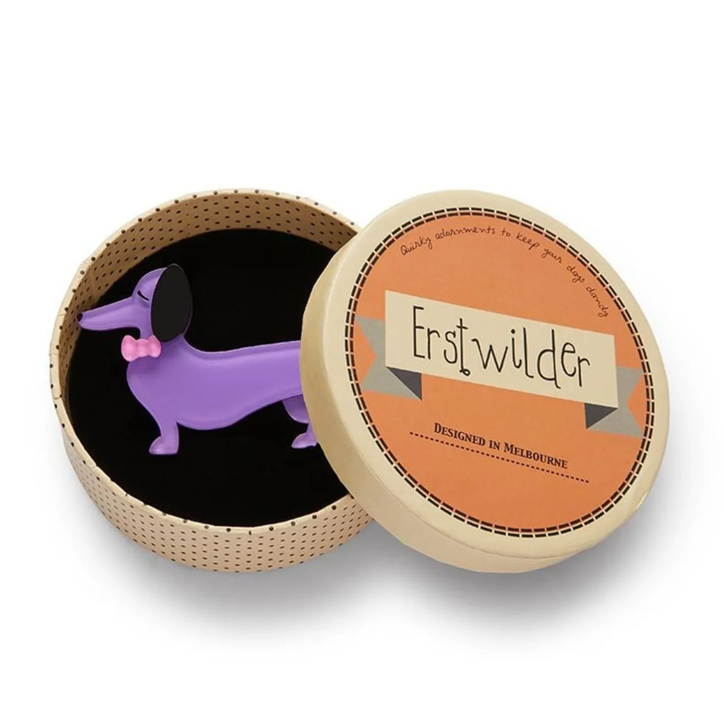 Erstwilder Spiffy The Sausage Dog Brooch^ Brooches