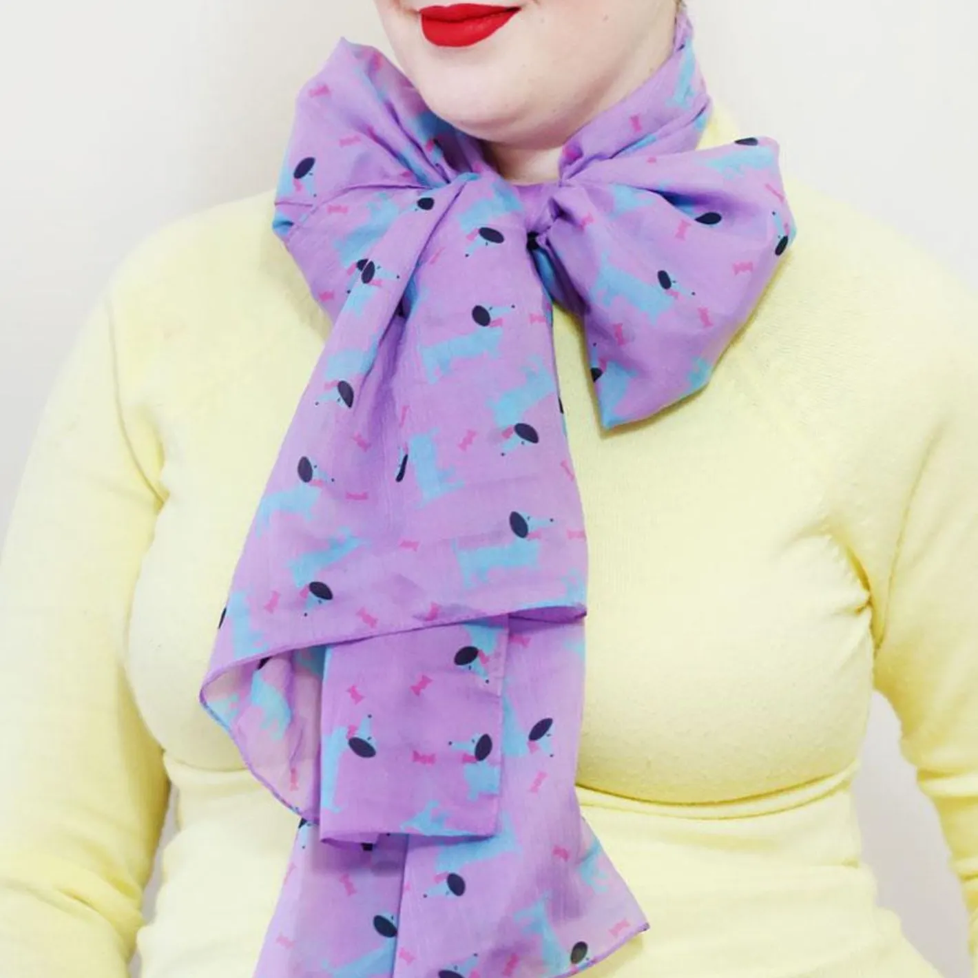 Erstwilder Spiffy The Sausage Dog Large Neck Scarf^ Scarves