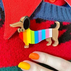 Erstwilder Spiffy The Supportive Dog Brooch^ Brooches