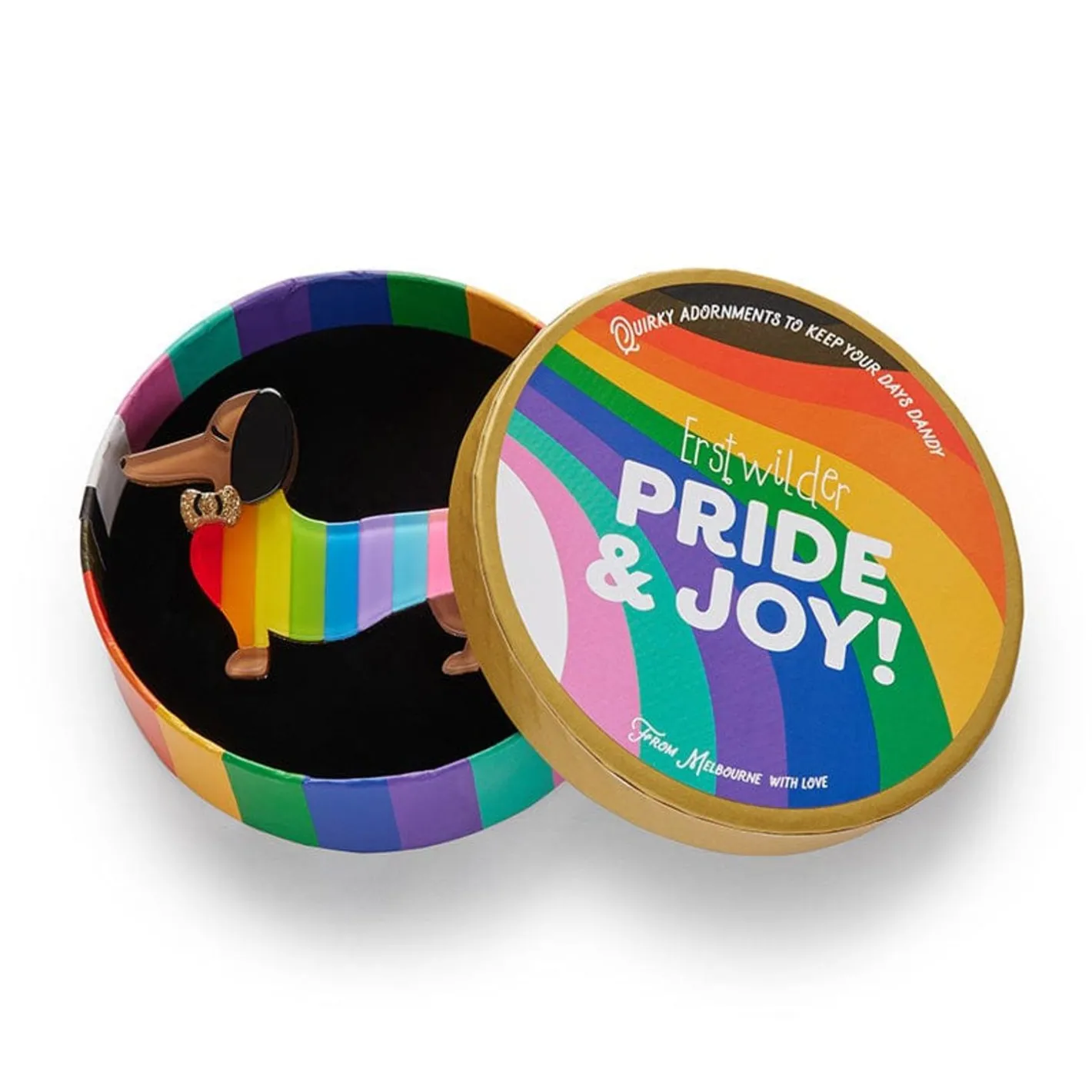 Erstwilder Spiffy The Supportive Dog Brooch^ Brooches