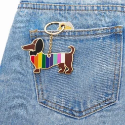 Erstwilder Spiffy The Supportive Dog Enamel Key Ring^ Enamel Key Rings