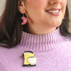 Erstwilder Spin Me Right Round Brooch - Lemon^ Brooches