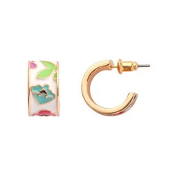 Erstwilder Spring To Life Enamel Huggie Earrings^ Enamel Earrings