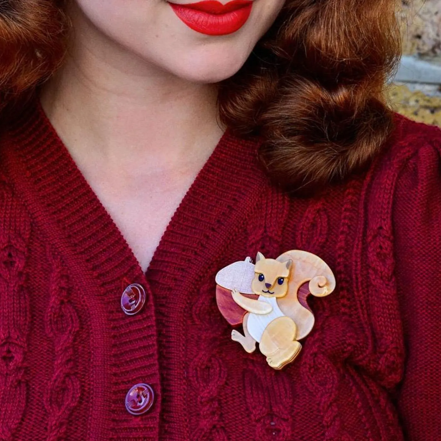 Erstwilder Squirreled Away Brooch^ Brooches