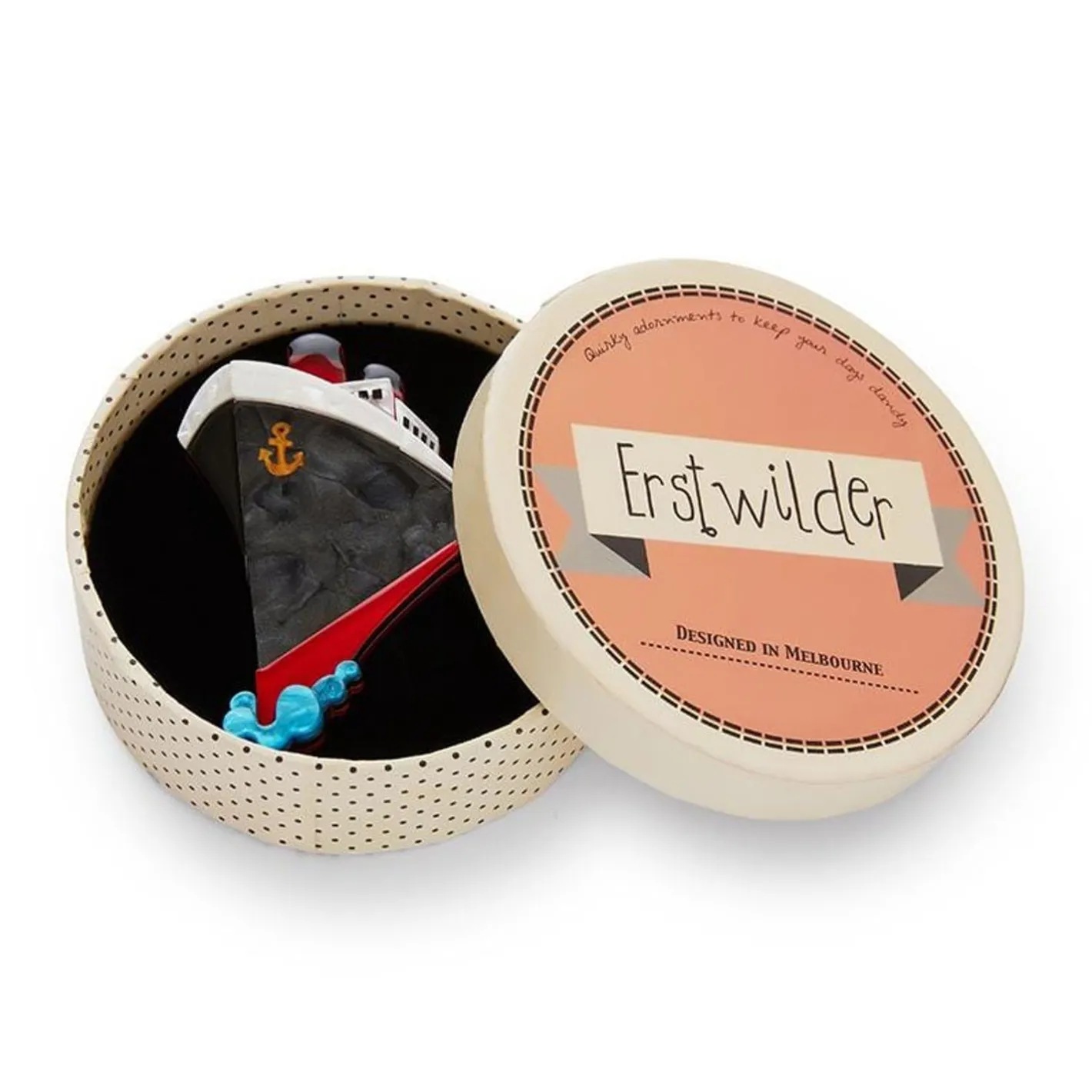 Erstwilder Ss Normandie Brooch^ Brooches