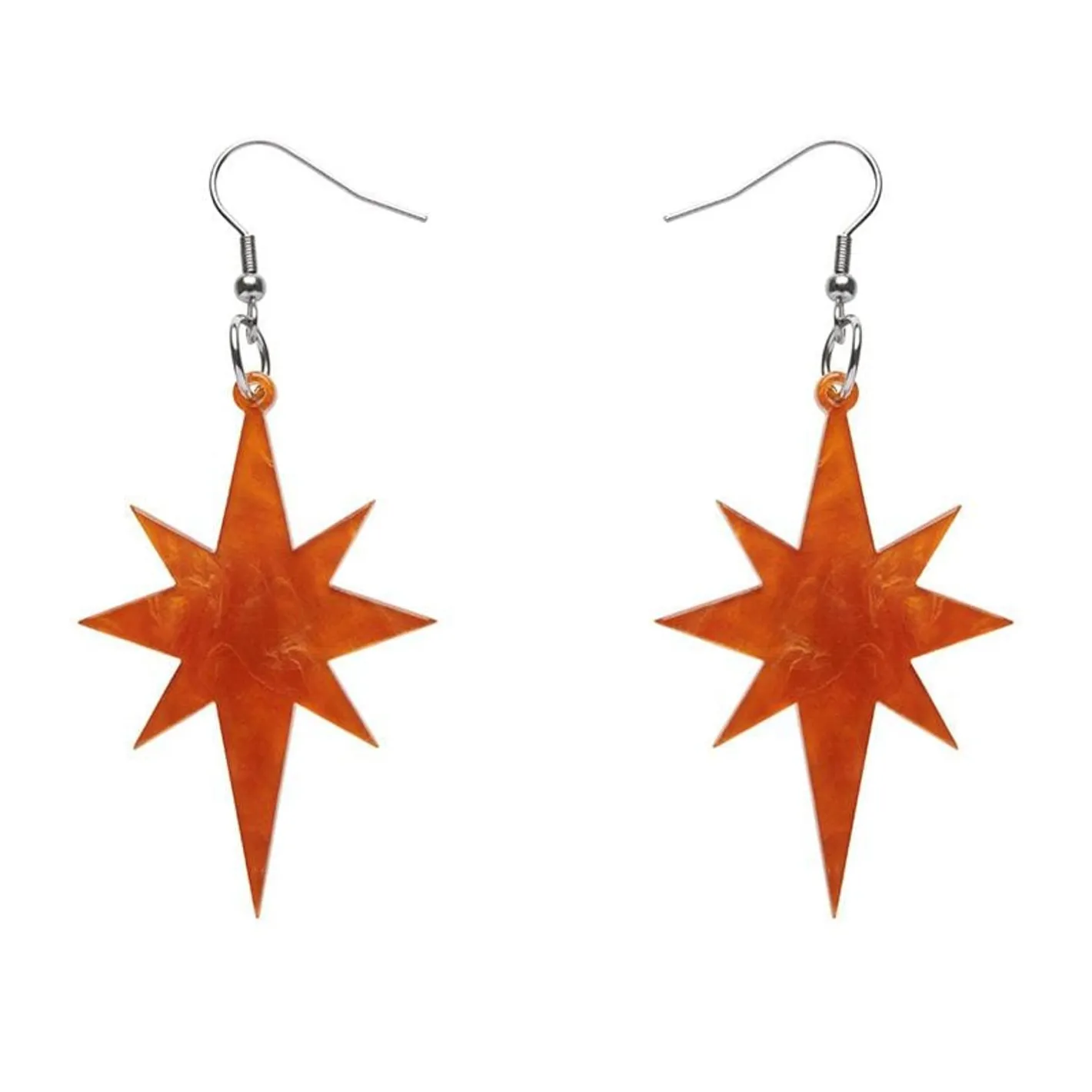 Erstwilder Starburst Ripple Resin Drop Earrings - Orange^ Essential Earrings