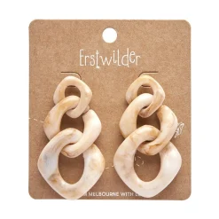 Erstwilder Statement Marble Chain Earrings - Cream^ Essential Earrings