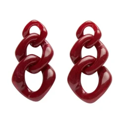 Erstwilder Statement Marble Chain Earrings - Ruby Red^ Essential Earrings