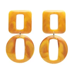 Erstwilder Statement Marble Chunky Drop Earrings - Mustard^ Essential Earrings