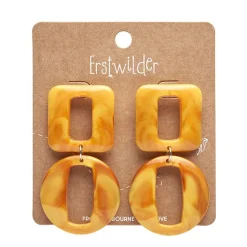 Erstwilder Statement Marble Chunky Drop Earrings - Mustard^ Essential Earrings