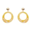 Erstwilder Statement Marble Resin Circle Drop Earrings - Yellow^ Essential Earrings