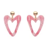 Erstwilder Statement Marble Resin Heart Drop Earrings - Pink^ Essential Earrings
