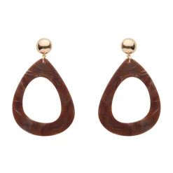 Erstwilder Statement Marble Resin Tear Drop Earrings - Brown^ Essential Earrings