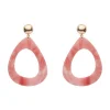 Erstwilder Statement Marble Resin Tear Drop Earrings - Coral^ Essential Earrings