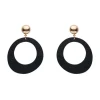 Erstwilder Statement Ripple Resin Circle Drop Earrings - Black^ Essential Earrings