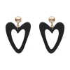 Erstwilder Statement Ripple Resin Heart Drop Earrings - Black^ Essential Earrings