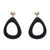 Erstwilder Statement Ripple Resin Tear Drop Earrings - Black^ Essential Earrings