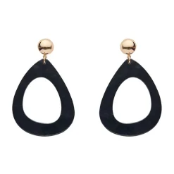 Erstwilder Statement Ripple Resin Tear Drop Earrings - Black^ Essential Earrings