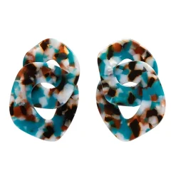 Erstwilder Statement Tort Chunky Chain Earrings - Blue^ Essential Earrings