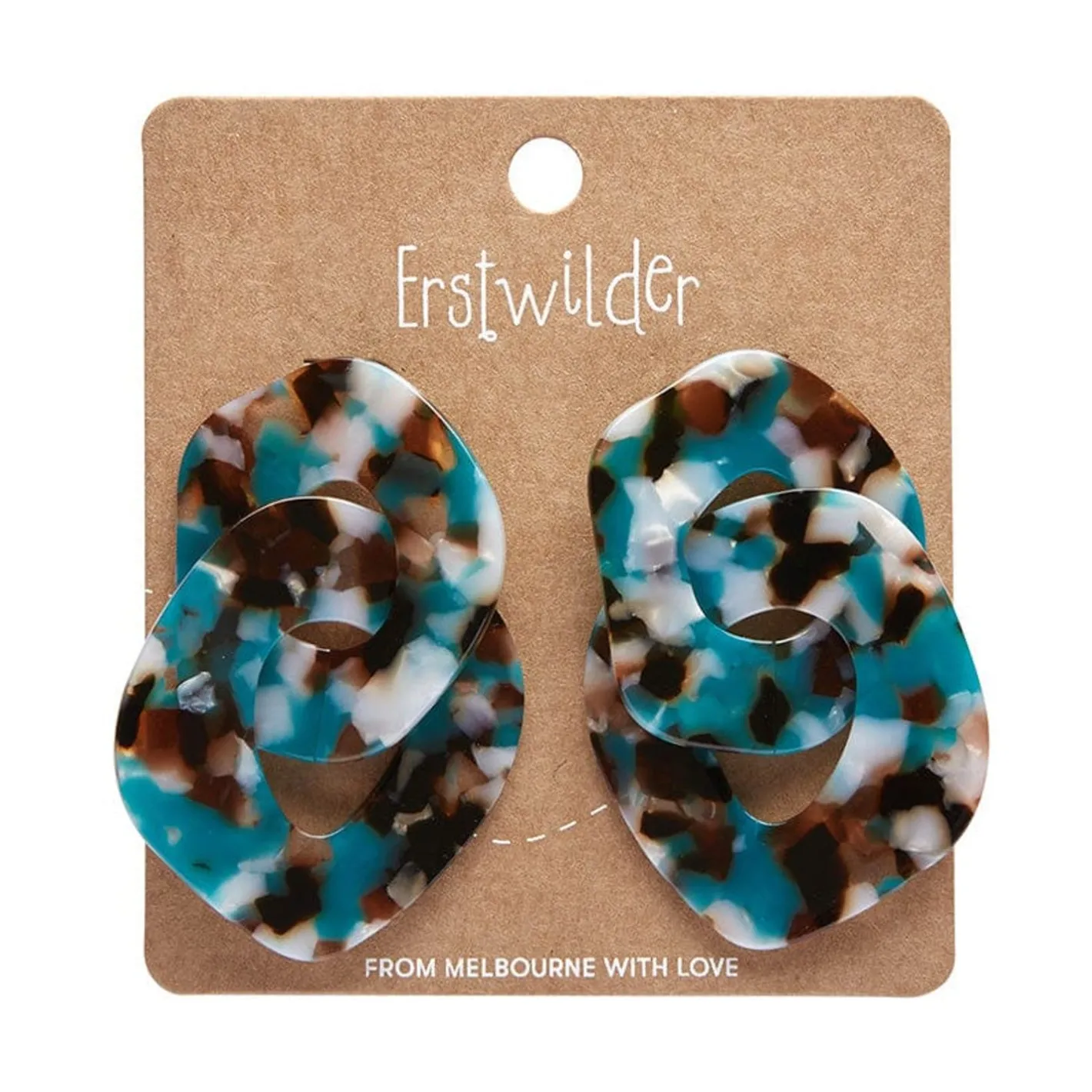 Erstwilder Statement Tort Chunky Chain Earrings - Blue^ Essential Earrings