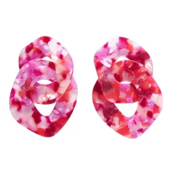 Erstwilder Statement Tort Chunky Chain Earrings - Pink^ Essential Earrings