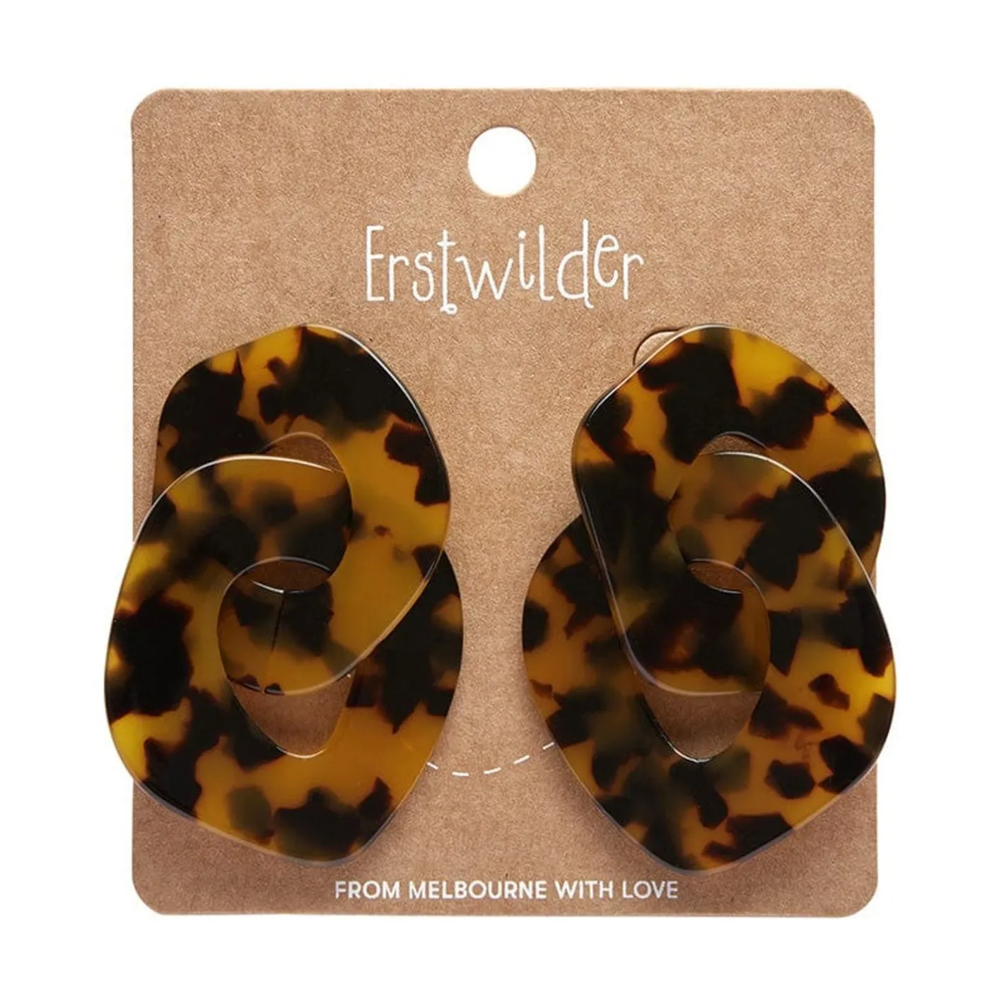 Erstwilder Statement Tort Chunky Chain Earrings - Brown^ Essential Earrings